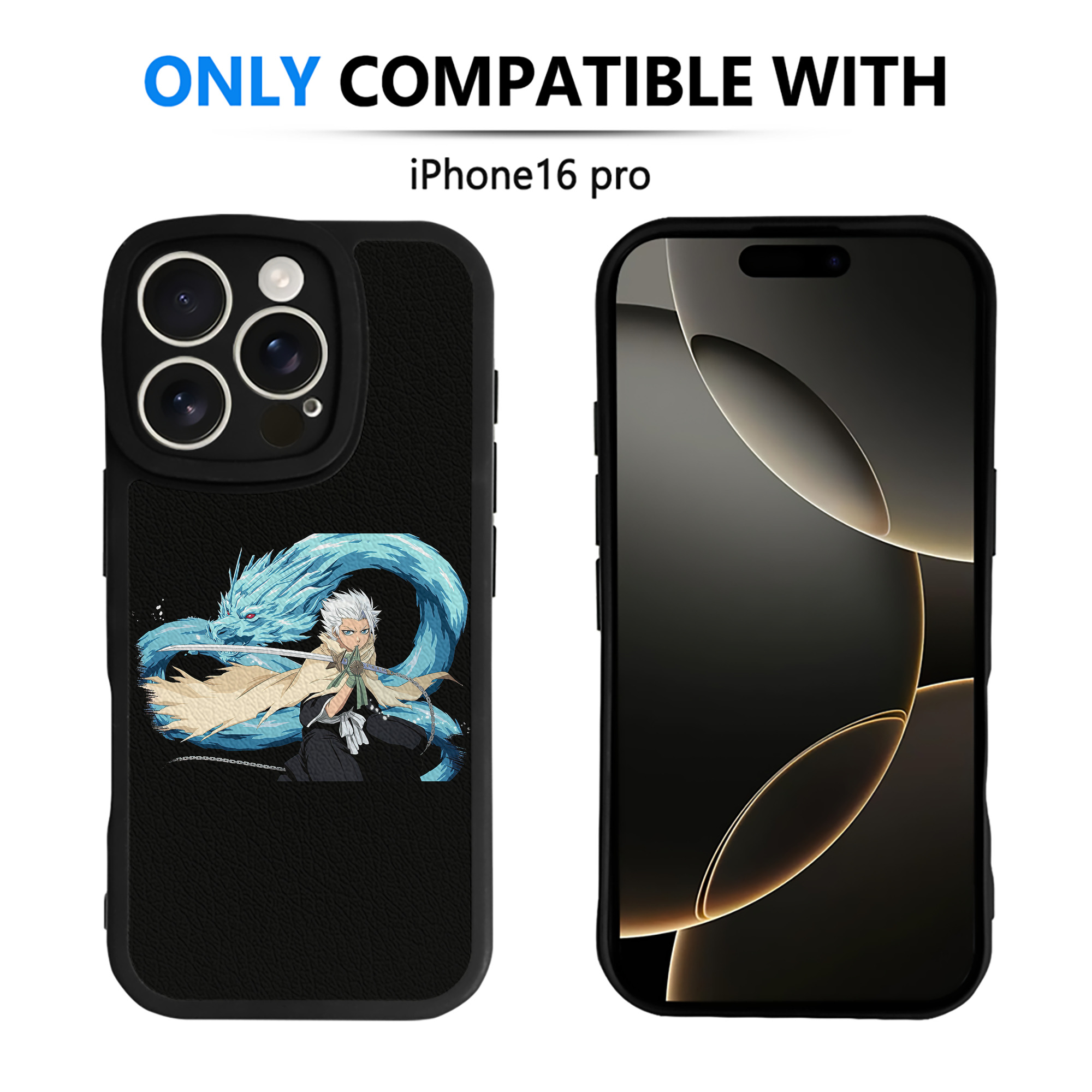 （画像用） ブリーチ 日番谷冬獅郎（ひつがや とうしろう） BLEACH Hitsugaya Toushirou 【iPhone 16シリーズ対応】シリコンスマホケース（レザー調） 材質：シリコン